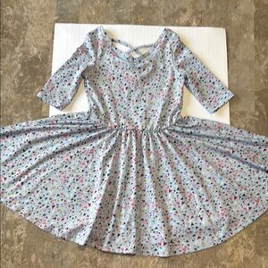 Dot Dot Smile Girls Blue Fit and Flare Sundress Kids Size 5/6